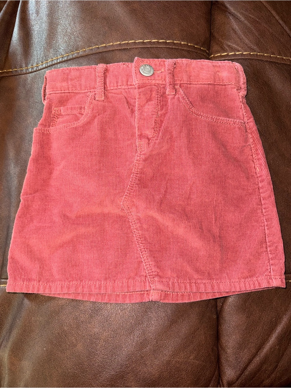 Old Navy Coral Corduroy Mini Skirt